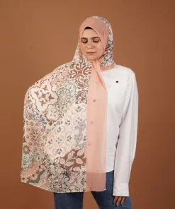 طرحة شيفون ديجيتال رسم اندلسي