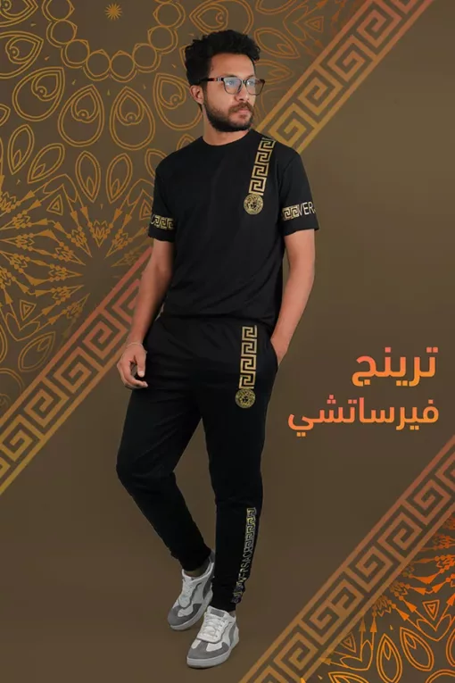 ⁦عرض ترينج فيرزاتشى أسود + ترينينج NY صيفى رمادى*أبيض⁩ - الصورة ⁦2⁩