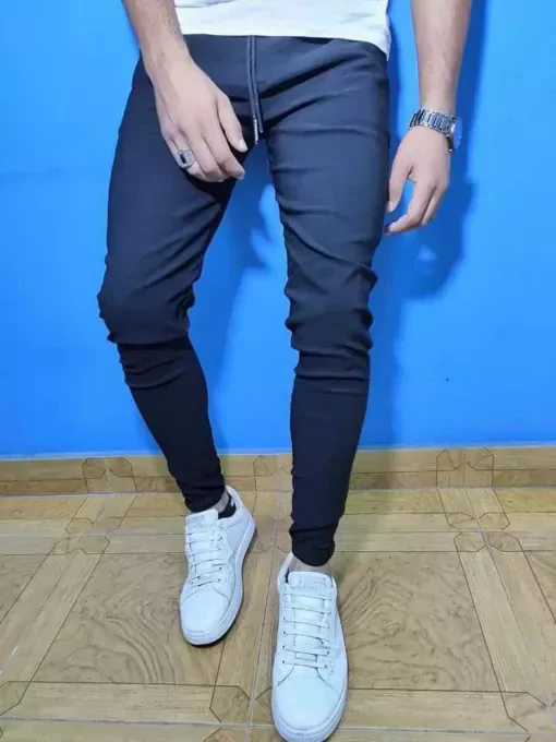 ⁦عرض اربع  قطع بنطلون بنجالين ( اسود - جملي - فضي - زيتي )⁩ - الصورة ⁦9⁩