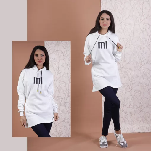 سويت شيرت حريمي أبيض MI شيك 2023