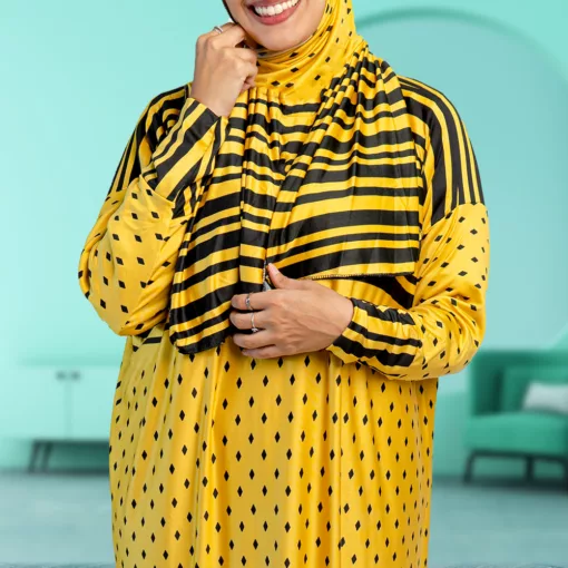 ⁦اسدال اصفر منقط في اسود⁩ - الصورة ⁦2⁩