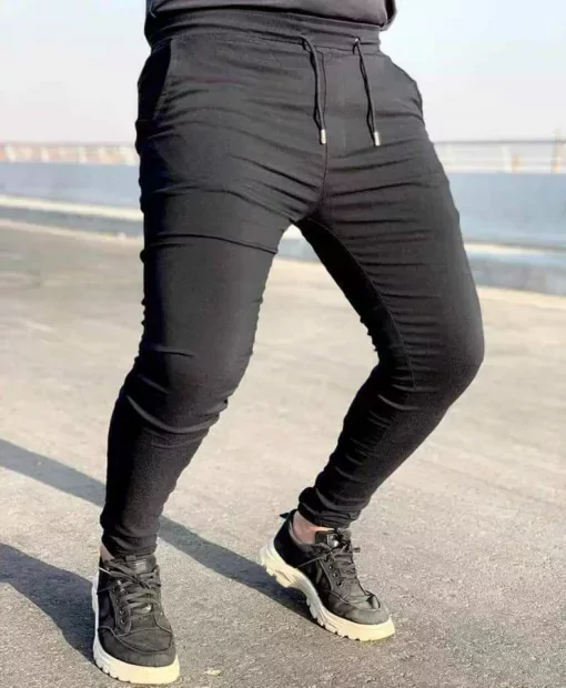 ⁦عرض اربع  قطع بنطلون بنجالين ( اسود - جملي - فضي - زيتي )⁩ - الصورة ⁦4⁩