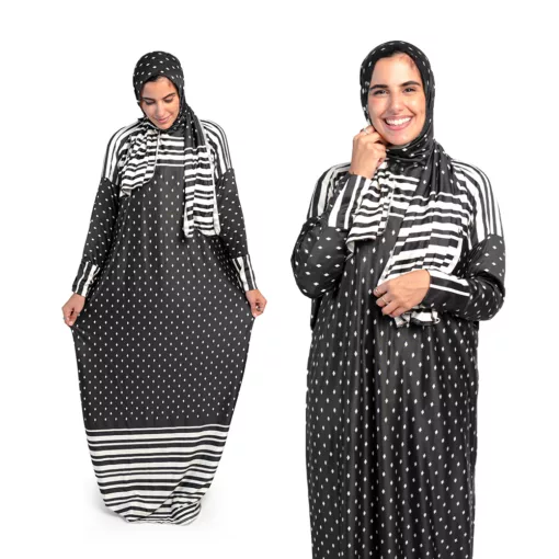 ⁦اسدال اسود منقط في ابيض⁩ - الصورة ⁦4⁩