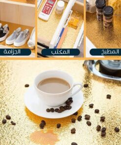 عرض قطعتين رول فويل لاصق 5 متر ذهبي