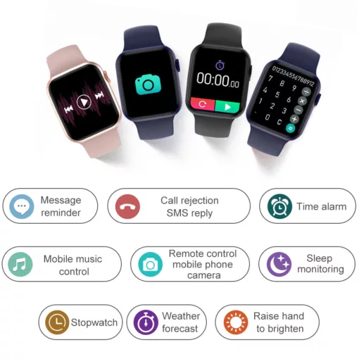 ⁦Smart Watch DT100 Plus (اسود-كحلي-وردي)⁩ - الصورة ⁦4⁩