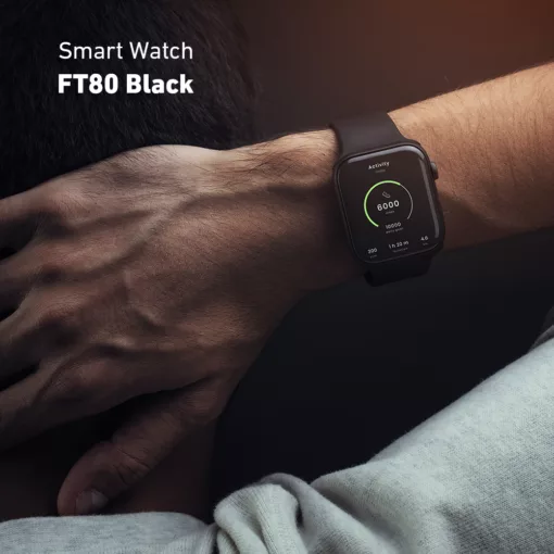 ⁦Smart Watch FT80 Black⁩ - الصورة ⁦2⁩