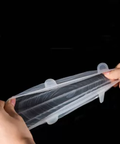 عرض 6 قطع أغطية سيليكون فائقة الإمتداد قابلة لإعادة الاستخدام