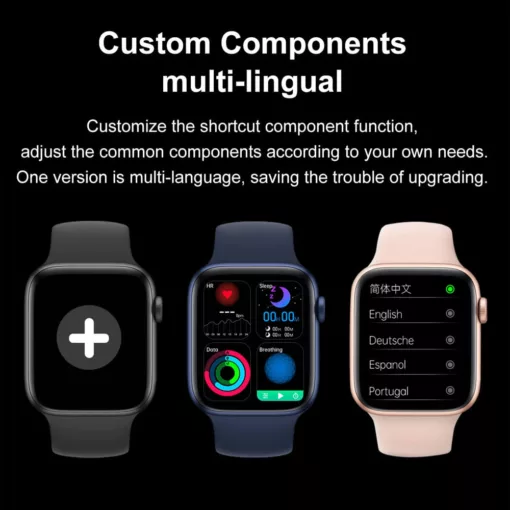 ⁦Smart Watch DT100 Plus (اسود-كحلي-وردي)⁩ - الصورة ⁦6⁩