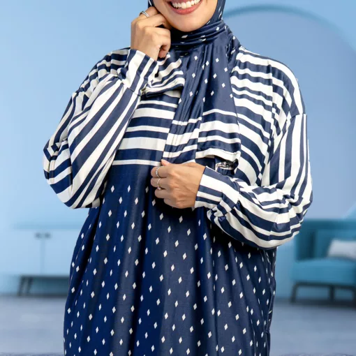⁦اسدال كحلي منقط في ابيض⁩ - الصورة ⁦2⁩